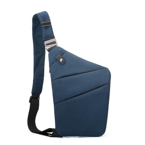 Anti Diebstahl Designer Umhängetasche (Dunkelblaue linke Schulter) von SWZEC