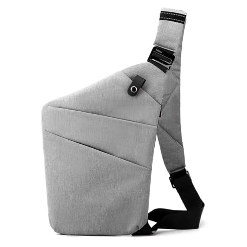 Anti Diebstahl Designer Umhängetasche (Hellgrau rechte Schulter) von SWZEC