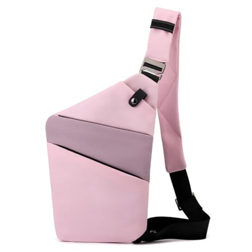 Anti Diebstahl Designer Umhängetasche (Rosa mit lila rechter Schulter) von SWZEC
