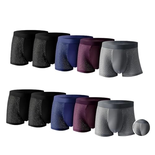 Boxhero Deutschland Boxer AUS Bambusfasern BOXHERO(3X_l,4X Schwarz + 2X Blau + 2X Rot + 2X Grau) von SWZEC