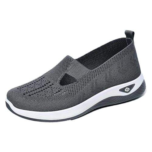 Elarova ZenStep™ – Leichte Orthopädische Slip-On Schuhe für Damen mit Dämpfung(Dunkelgrau,Numeric_42) von SWZEC