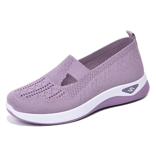 Elarova ZenStep™ – Leichte Orthopädische Slip-On Schuhe für Damen mit Dämpfung(Hellviolett,Numeric_40) von SWZEC