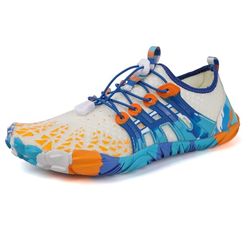 FELDLUFT Explorer- Sanea Barfußschuhe Gesunde Bequeme Unisex rutschfeste Barfußschuhe -Feel Pro 2.0 Pro Barfußschuhe (39,Sommer Weiß) von SWZEC