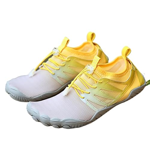 Feldluft Run - Sport Barfußschuhe (40,Gelbgrau) von SWZEC