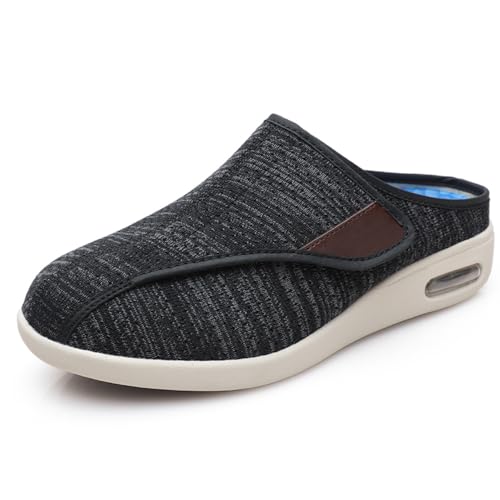 HexoComfy Orthopädische Ödeme Diabetikerschuh (Schwarz Grau,41) von SWZEC