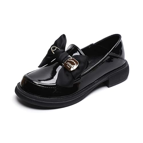 Loafer Damen Mokassins Geschlossener Zehen Halbschuhe Elegante Slip-on Plateau Schuhe für Frauen (42,Schwarz) von SWZEC