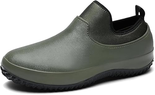 ORTOREX wasserdichte Slip-On Arbeitsschuhe Unisex Work Shoes (38,Grün) von SWZEC