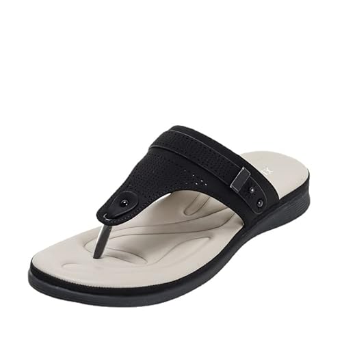 Orthoback OrthoSandal® Sintra gepolsterte, orthopädische Flip Flops (Schwarz,39) von SWZEC