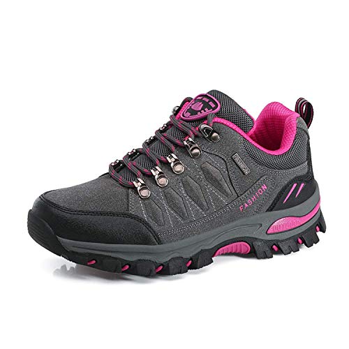 SWZEC Bequemer Wanderschuh Mit Ergonomischer Passform (41,Grau-Rose) von SWZEC