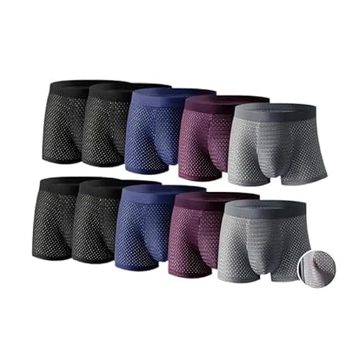 SWZEC Boxhero Deutschland BOXHERO Boxershorts AUS Bambusfaser – NEU DEFINIERTER Komfort FÜR DEN GANZEN Tag(xx_l,4X Schwarz + 2X Blau + 2X Rot + 2X Grau) von SWZEC