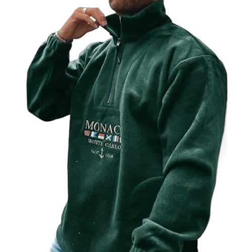 SWZEC Decarba Monaco Pullover mit Zipper (Grün,L) von SWZEC