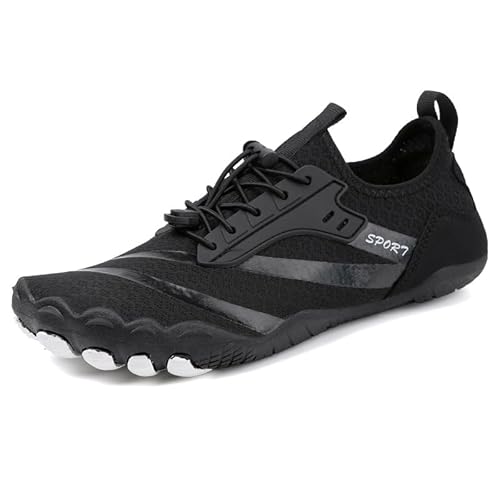 SWZEC Feel Pro 2.0 - rutschfeste Barfußschuhe Unisex Herren Damen (Schwarz,38) von SWZEC