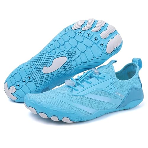 SWZEC Feel Pro - rutschfeste Universal Barfußschuhe (Blau,45) von SWZEC