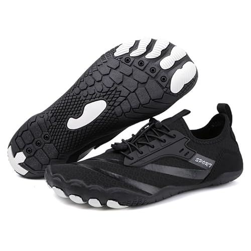 SWZEC Feel Pro - rutschfeste Universal Barfußschuhe (Schwarz,43) von SWZEC
