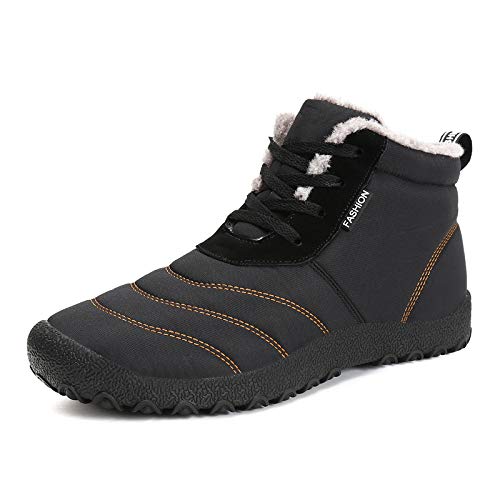 SWZEC Feldluft Arctic - Fleece Winter Barfußschuhe (Schwarz,44) von SWZEC