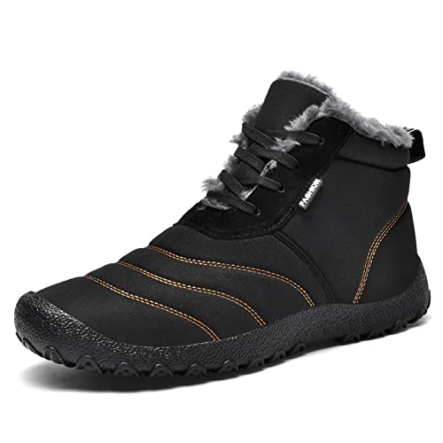 SWZEC OutdoorHeld Winter Pro 2.0 Wasserfeste Barfußschuhe Hike Karter Barfuß Winterschuhe - Ergonomische Thermo Barfußschuhe (39,Schwarz) von SWZEC