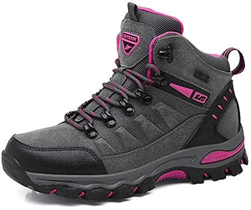SWZEC Komfortable Wanderschuhe Mit Ergonomischem Design (Grau - Rosa,35) von SWZEC