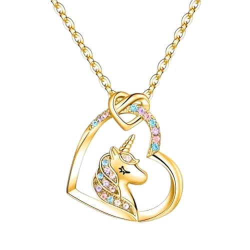 SWZEC Luxus Kollektion Einhorn Kette Mädchen Geschenke Einschulung Schulanfang von SWZEC