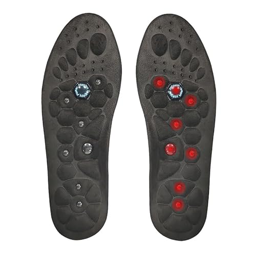 SWZEC Magnetische Einlegesohlen Zum Abnehmen Damen Herren Mit Massageeffekt Neuropathie Orthopädische (Schwarz,35-39) von SWZEC