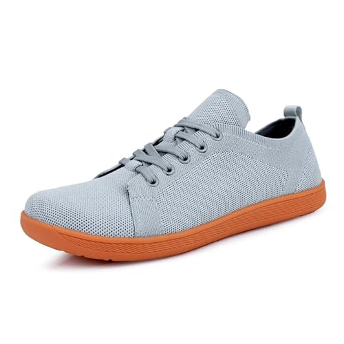 SWZEC Naturcontact Urban Brise 2.0™ Barfußschuhe Unisex Knit Leichte Flache untere - Weich Bequem Minimalistische Barfußschuhe mit Weit Zehenbox, Gr.36-46 (38,Grau) von SWZEC