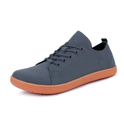 SWZEC Naturcontact Urban Brise 2.0™ Barfußschuhe Unisex Knit Leichte Flache untere - Weich Bequem Minimalistische Barfußschuhe mit Weit Zehenbox, Gr.36-46 (40,Dunkelgrau) von SWZEC