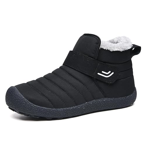 SWZEC Naturstep - OrthoRelief Bequemer Winterstiefel mit ergonomischer Passform - SnowStep Unisex (38,Schwarz) von SWZEC