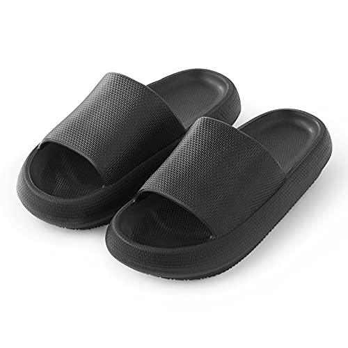 SWZEC Orthoback ORTHOFEET® Cloud Slippers - Komfort & Schmerzlinderung (38,Schwarz,39) von SWZEC