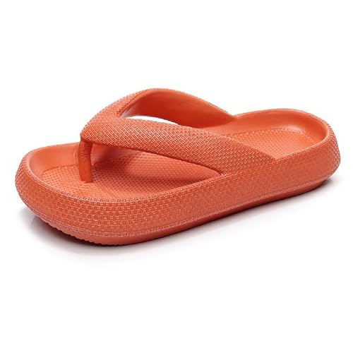 SWZEC Orthoback ORTHOSHOES Cloud Flip-Flops - Ergonomische Sommersandalen gegen Fuß- & Fersenschmerzen (38,Orange,39) von SWZEC