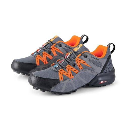 SWZEC OrthoBalance - Orthopädische schmerzlindernde Wanderschuhe (Grau Orange,41) von SWZEC