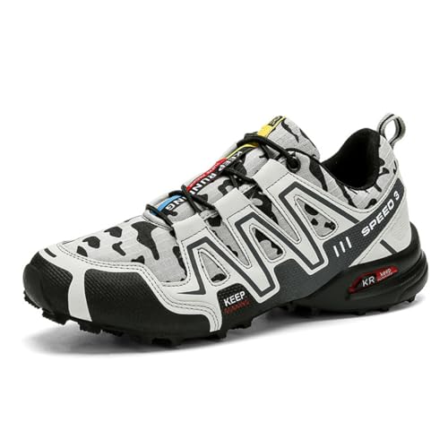 SWZEC OrthoTrekking Max - Orthopädische schmerzlindernde Wanderschuhe (Hellgraue Tarnung,41) von SWZEC