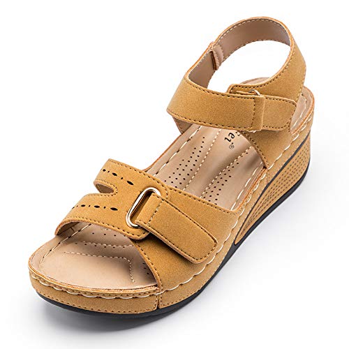 SWZEC Orthoback ORTHOSHOES® ComfyCouture Sandalen – Ergonomische Schmerzlinderungs-Alltagssandalen (Hellbraun,42) von SWZEC