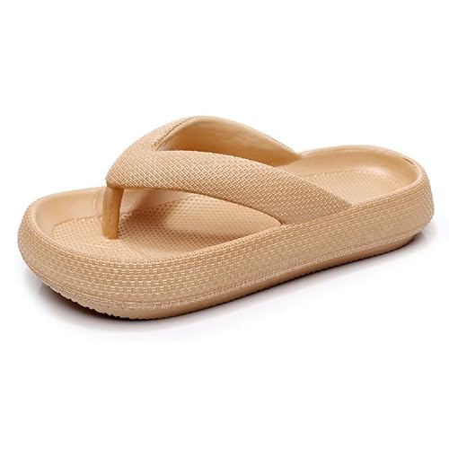 SWZEC Orthoback ORTHOSHOES Cloud Flip-Flops - Ergonomische Sommersandalen gegen Fuß- & Fersenschmerzen (38,Beige,39) von SWZEC