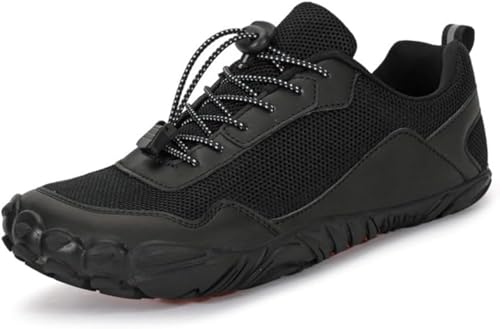 SWZEC Orthocare-Barfußschuh orthopädisch schmerzlindernd wasserdicht rutschfest breiter Zehenraum für Alltag & Gesundheit. (Schwarz,44) von SWZEC