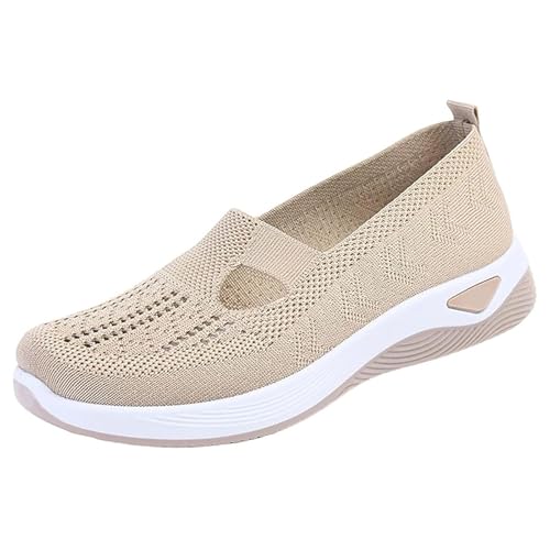 SWZEC Orthopädische Damenschuhe – Schmerzfrei Und Stilvoll Durch Den Alltag (36,Beige) von SWZEC