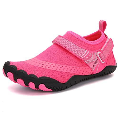 SWZEC OutdoorHeld Das Original Outdoor Kids - rutschfeste Kinder-Barfußschuhe (26,Pink 1,Grundschulkind) von SWZEC