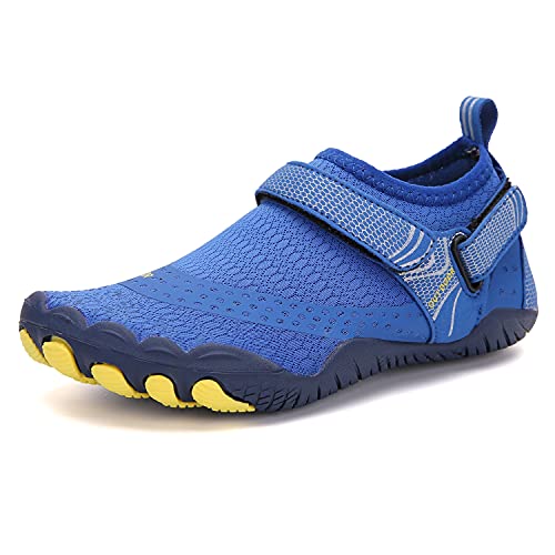 SWZEC OutdoorHeld Das Original Outdoor Kids - rutschfeste Kinder-Barfußschuhe (28,Blau 1,Grundschulkind) von SWZEC