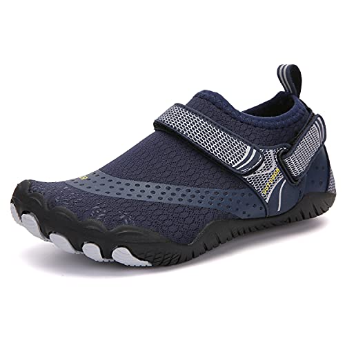 SWZEC OutdoorHeld Das Original Outdoor Kids - rutschfeste Kinder-Barfußschuhe (29,Blau 2,Grundschulkind) von SWZEC