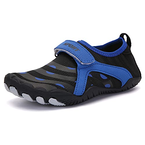 SWZEC OutdoorHeld Das Original Outdoor Kids - rutschfeste Kinder-Barfußschuhe (37,Schwarz,Jugendliche) von SWZEC