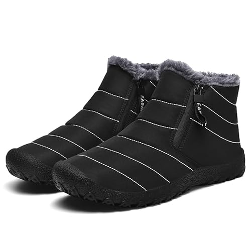 SWZEC barfußschuhe winter damen herren winterstiefel Unisex,Outdoorheld Winterschuhe Winter Pro 2.0 (40,Schwarz) von SWZEC