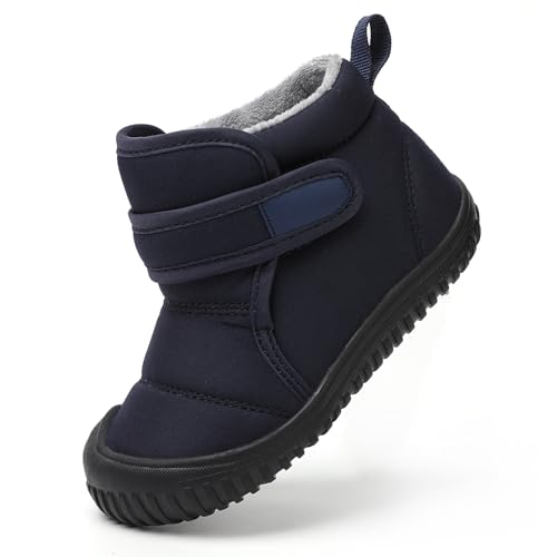 SWZEC Puschies® - Das Original Winter Entdecker - wasserfeste & gefütterte Kinder Barfußschuhe (19,Blau,Baby) von SWZEC