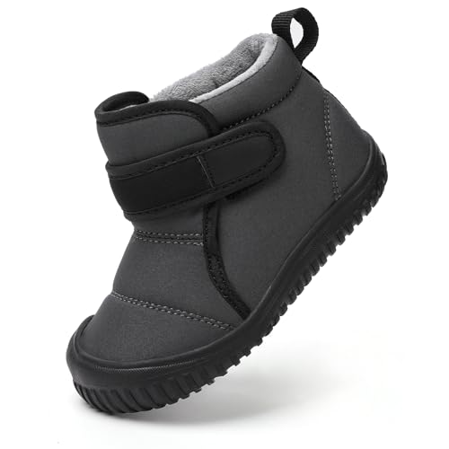 SWZEC Puschies® - Das Original Winter Entdecker - wasserfeste & gefütterte Kinder Barfußschuhe (22,Grau,Baby) von SWZEC