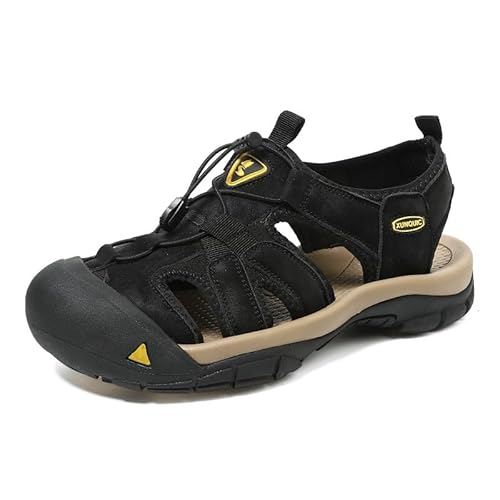 SWZEC Sandalen herren: Trekking- und Outdoorsandalen für herren(Schwarz,numeric_38) von SWZEC