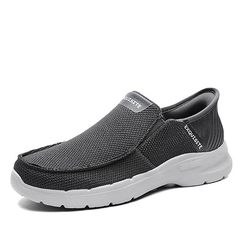 SWZEC Stridepure Herren Slip-Ins Komfortschuhe | Orthopädisch (43,Grau) von SWZEC