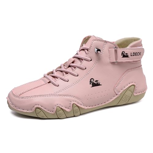 SWZEC Temala SoleComfort™ - Ultra-Bequemer Rutschfester Barfußschuh Aus Echtem Leder (Pink,40) von SWZEC