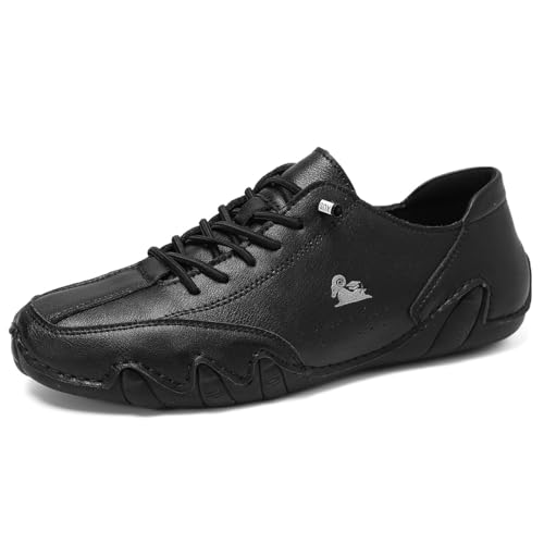 SWZEC Ultra-bequemer Barfußschuhe aus Leder (Schwarz,50) von SWZEC