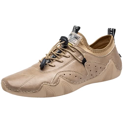 SWZEC Wiecel- Pux Barfußschuhe aus Leder (42,Beige) von SWZEC