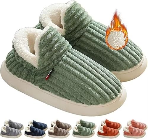 SWZEC WOLFF Boutique warme Hausschuhe Fur bequeme & weiche Hausschuhe mit Plüsch wie auf Wolken von SWZEC