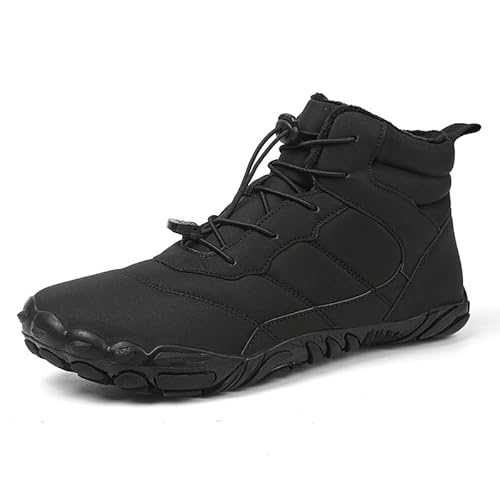 SWZEC barfußschuhe Winter Damen Herren - Outdoorheld Winterschuhe- Winterschuhe barfußschuhe Unisex (43,Schwarz) von SWZEC