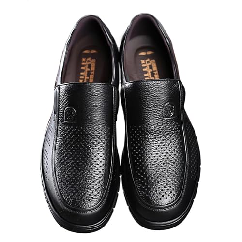 SWZEC Wolff - Herren-Freizeitschuhe aus echtem Leder (43,Schwarz1) von SWZEC