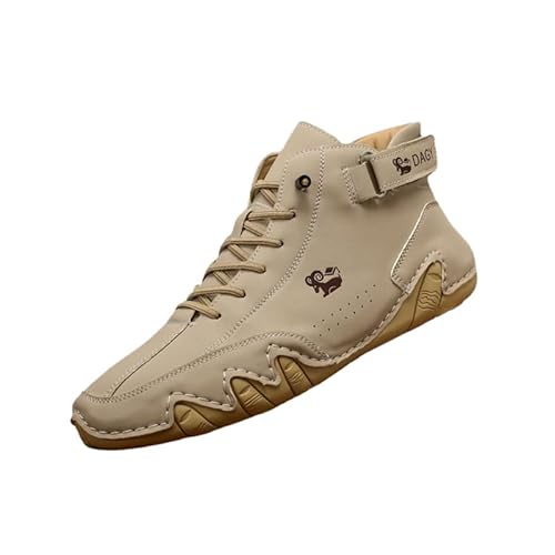 SWZEC Wolff Ultra-bequemer Rutschfester Barfußschuh aus echtem Leder Unisex (39,Khaki) von SWZEC